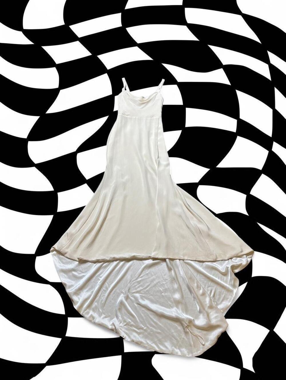 Prea James Bridal White Silk Dress